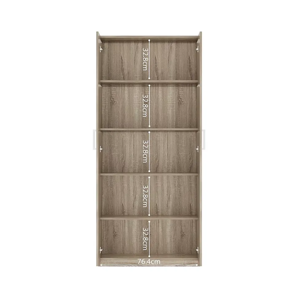 Armoire 2 portes TOM Chene sonoma Largeur 80 cm