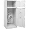 Armoire à selles Gris clair 53x53x140 cm Acier