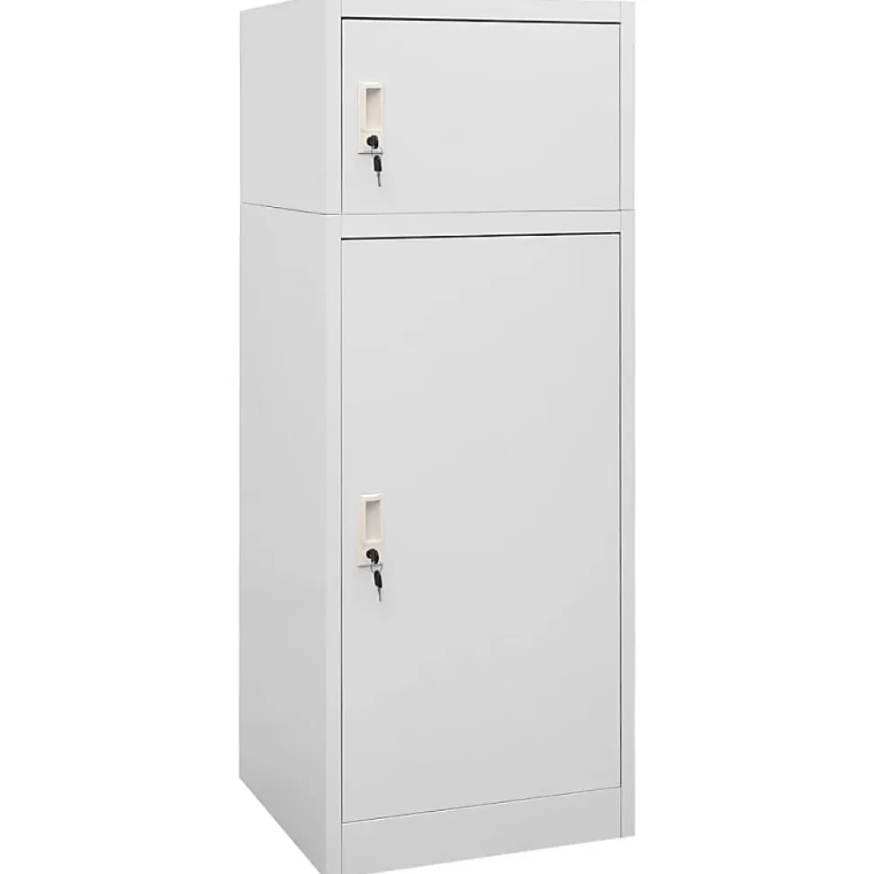 Armoire à selles Gris clair 53x53x140 cm Acier