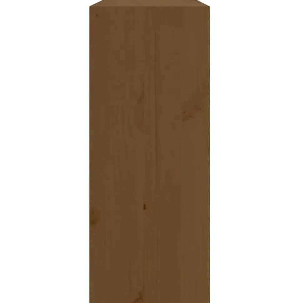 Armoire à vin - VIDAXL - Marron miel - Bois de pin massif - 62x25x62 cm - Meuble de salon