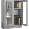 Armoire à vitrine Sonoma gris 82,5x30,5x115cm Bois d'ingénierie vidaXL