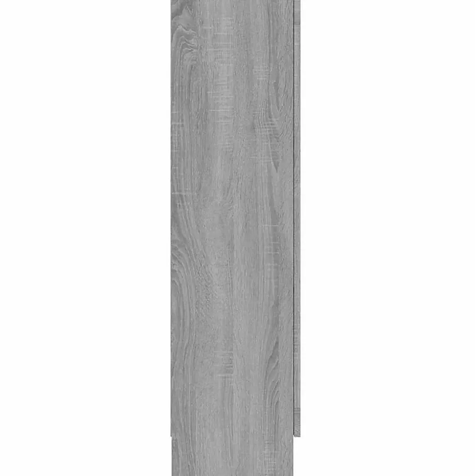 Armoire à vitrine Sonoma gris 82,5x30,5x115cm Bois d'ingénierie vidaXL