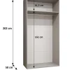 Armoire a portes battantes Piano 1 100 x H. 202 x P. 52, 2 portes