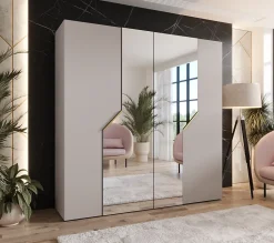 Armoire a portes battantes Andrew 2 200 x H. 202 x P. 52, 4 portes