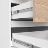 Armoire AKORD S60 Blanche 60 cm 2 portes 2 tiroirs façade Chêne Sonoma 1 étagère 60x51x180 cm