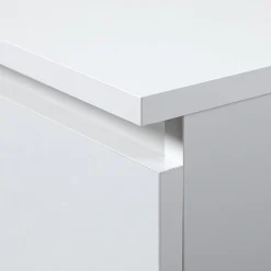 Armoire AKORD S90 Blanche 90 cm 2 portes 2 tiroirs façade Blanche 4 étagères 90x51x180 cm