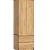 Armoire AKORD S60 Chêne Craft 60 cm 2 portes 2 tiroirs 1 étagère 60x51x180 cm