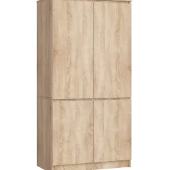 Armoire AKORD S90 Chêne Sonoma 90 cm 4 portes façade Chêne Sonoma 4 étagères 90x51x180 cm