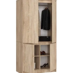 Armoire AKORD S90 Chêne Sonoma 90 cm 4 portes façade Chêne Sonoma 4 étagères 90x51x180 cm