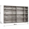 Armoire Alicante 3 a portes battantes H. 202 x L.300 x P. 52, 6 portes