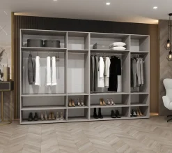 Armoire Alicante 3 a portes battantes H. 202 x L.300 x P. 52, 6 portes