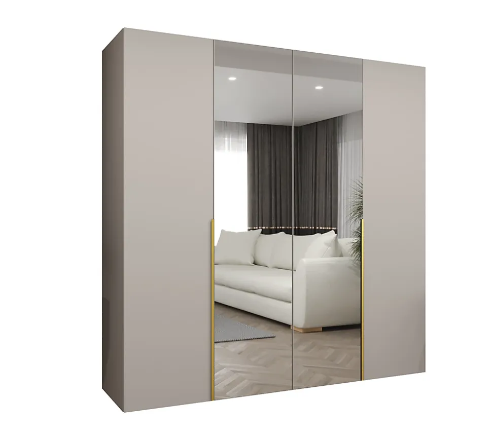 Armoire Alicante 2 a portes battantes H. 202 x L.200 x P. 52, 4 portes