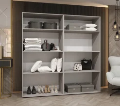 Armoire Alicante 2 a portes battantes H. 202 x L.200 x P. 52, 4 portes