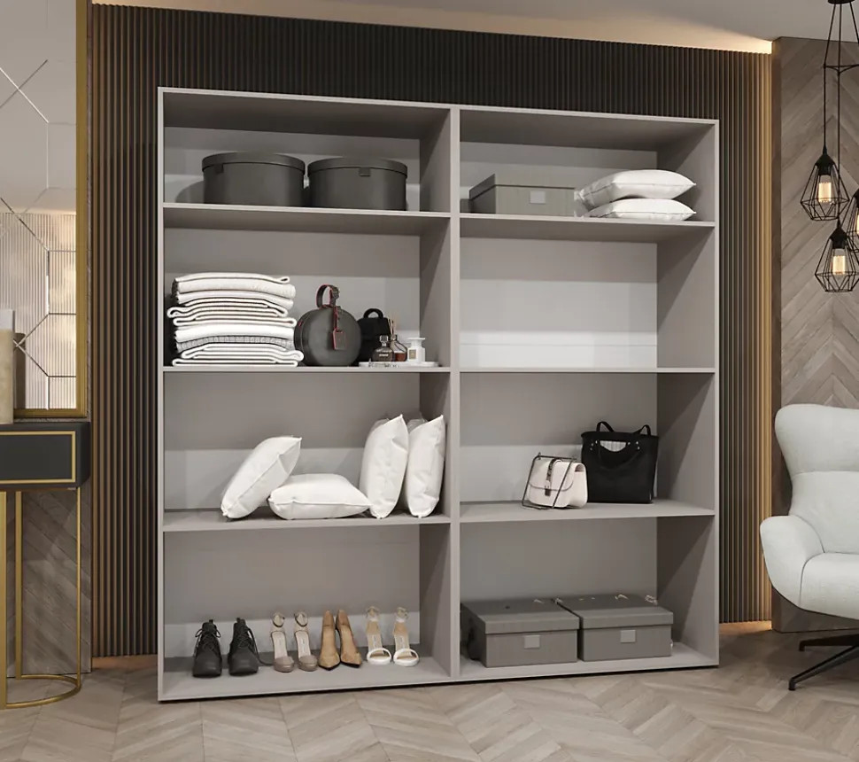Armoire Alicante 2 a portes battantes H. 202 x L.200 x P. 52, 4 portes