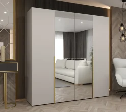 Armoire Alicante 2 a portes battantes H. 202 x L.200 x P. 52, 4 portes