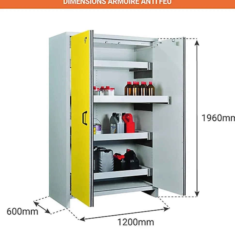 Armoire anti-feu avec tiroirs - Résistance au feu 30min - 10625