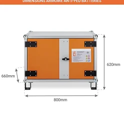 Armoire antifeu batteries - Avec pieds - 11895