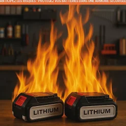 Armoire antifeu batteries - Avec pieds - 11893