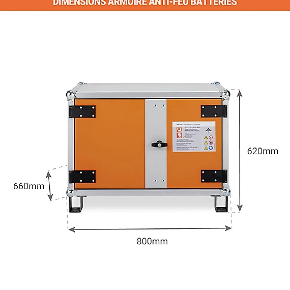 Armoire antifeu batteries - Avec pieds - 11891