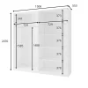 Armoire ARSALA 150 cm en chene artisan 2 portes coulissantes