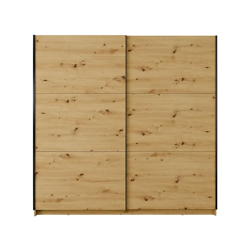 Armoire ARSALA 150 cm en chene artisan 2 portes coulissantes