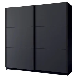 Armoire ARSALA 150 cm en gris graphite 2 portes coulissantes