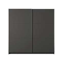 Armoire ARSALA 150 cm en gris graphite 2 portes coulissantes