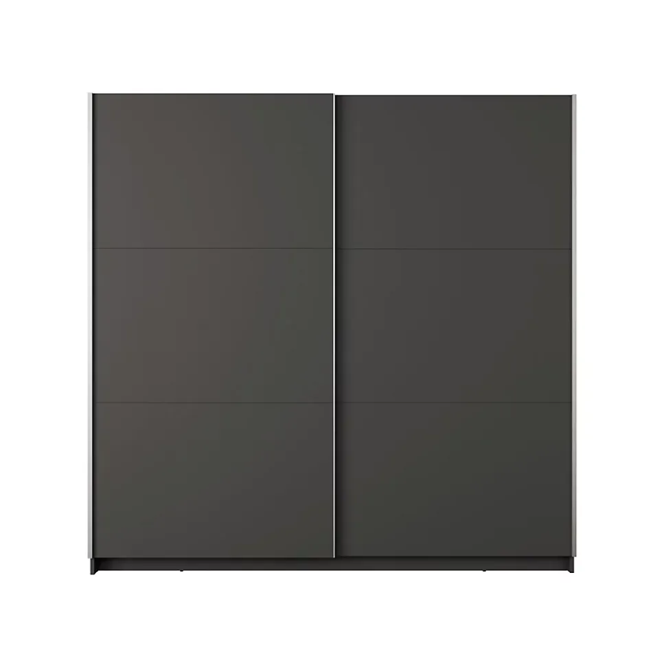 Armoire ARSALA 150 cm en gris graphite 2 portes coulissantes