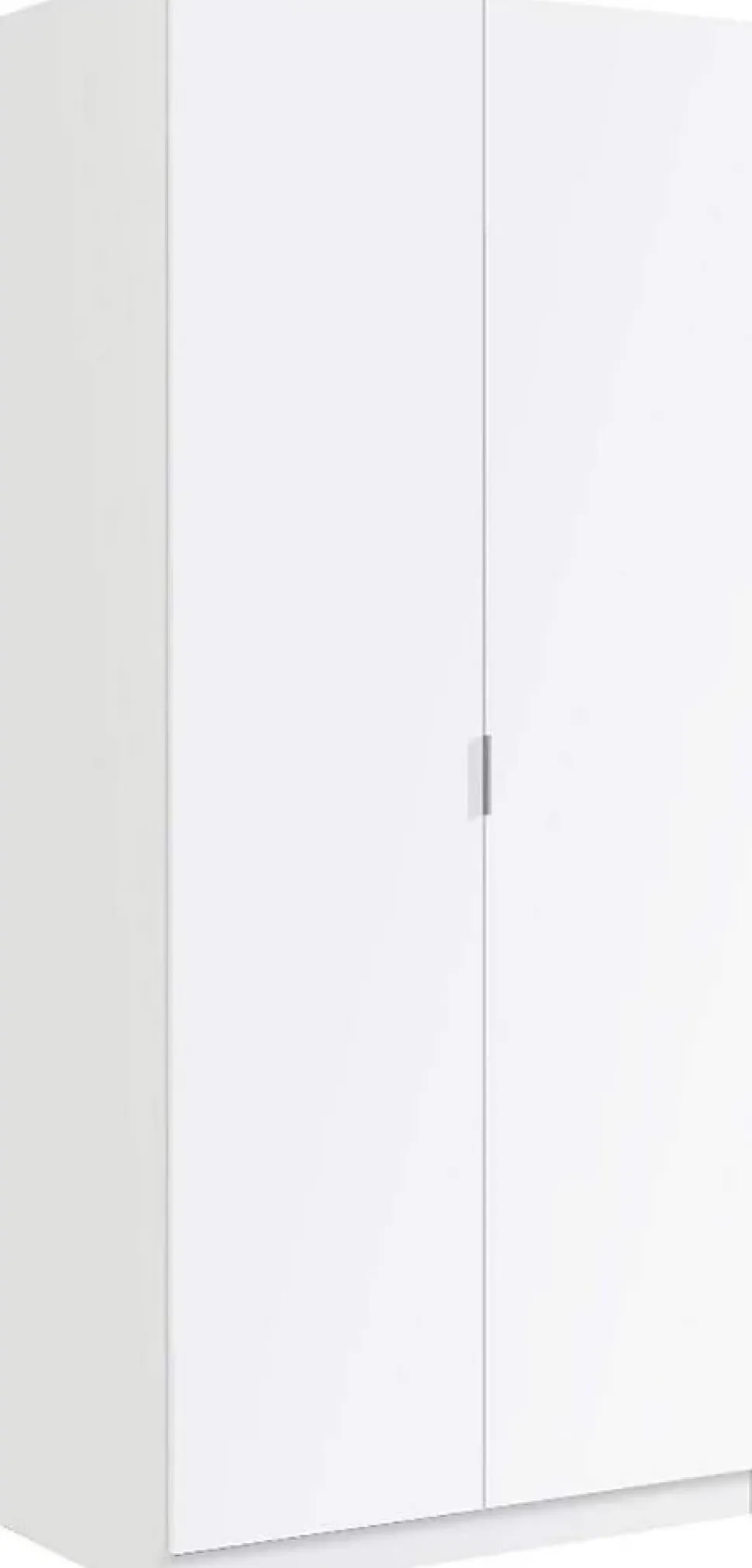 Armoire avec 2 portes coloris blanc - 180 x 81 x 52 cm