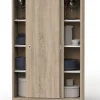 Armoire avec 2 portes coulissantes coloris Cambrian - Hauteur 120 x Longueur 74 x Profondeur 33 cm