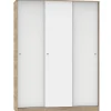 Armoire avec 3 portes coulissantes coloris Cambrian/Blanc - Hauteur 200 x Longueur 150 x Profondeur 55 cm