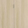 Armoire avec 2 tiroirs imitation chêne - 180 x 81 x 52 cm