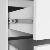 Armoire avec surmeuble AKORD S90 Blanche 90 cm 2 portes 2 tiroirs façade Blanche 6 étagères 90x51x234 cm