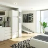 Armoire avec surmeuble AKORD S60 Blanche 60 cm 2 portes 2 tiroirs façade Blanche 3 étagères 60x51x234 cm