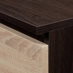 Armoire avec surmeuble AKORD S90 Wengé 90 cm 2 portes 2 tiroirs façade Chêne Sonoma 6 étagères 90x51x234 cm