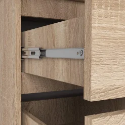Armoire avec surmeuble AKORD S90 Chêne Sonoma 90 cm 2 portes 2 tiroirs façade Chêne Sonoma 6 étagères 90x51x234 cm