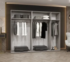 Armoire Bari 1 a portes battantes H. 202 x L.250 x P. 52, 5 portes