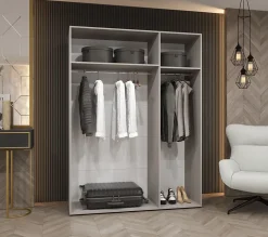 Armoire Bari 1 a portes battantes H. 202 x L.150 x P. 52, 3 portes