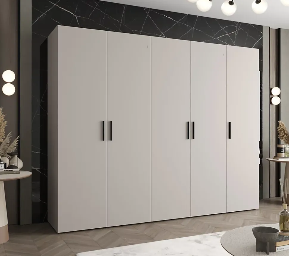 Armoire Bari 1 a portes battantes H. 202 x L.250 x P. 52, 5 portes