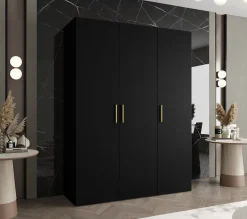 Armoire Bari 1 a portes battantes H. 202 x L.150 x P. 52, 3 portes