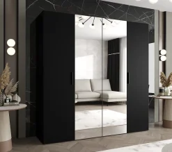 Armoire Bari 2 a portes battantes H. 202 x L.200 x P. 52, 4 portes