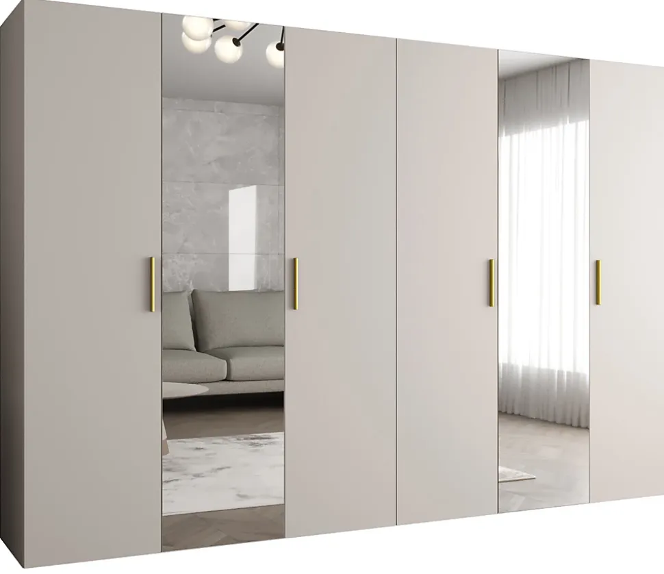 Armoire Bari 2 a portes battantes H. 202 x L.300 x P. 52, 6 portes