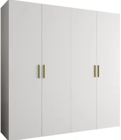 Armoire Bari 1 a portes battantes H. 202 x L.200 x P. 52, 4 portes