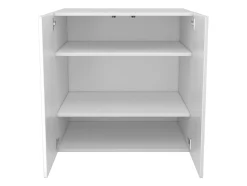 Armoire basse blanche 2 portes GoodHome Atomia H. 75 x L. 75 x P. 58 cm