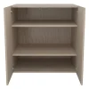 Armoire basse effet chêne 2 portes GoodHome Atomia H. 75 x L. 75 x P. 58 cm