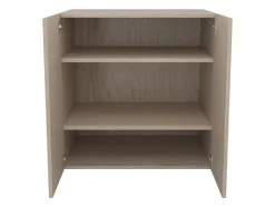 Armoire basse effet chêne 2 portes GoodHome Atomia H. 75 x L. 75 x P. 58 cm
