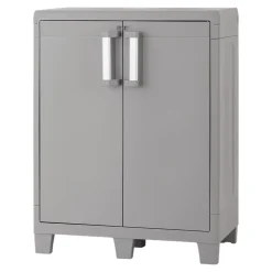 Armoire basse plastique 2 tablettes Major L.49 x H.101 x P.78 cm