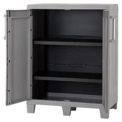 Armoire basse plastique 2 tablettes Major L.49 x H.101 x P.78 cm