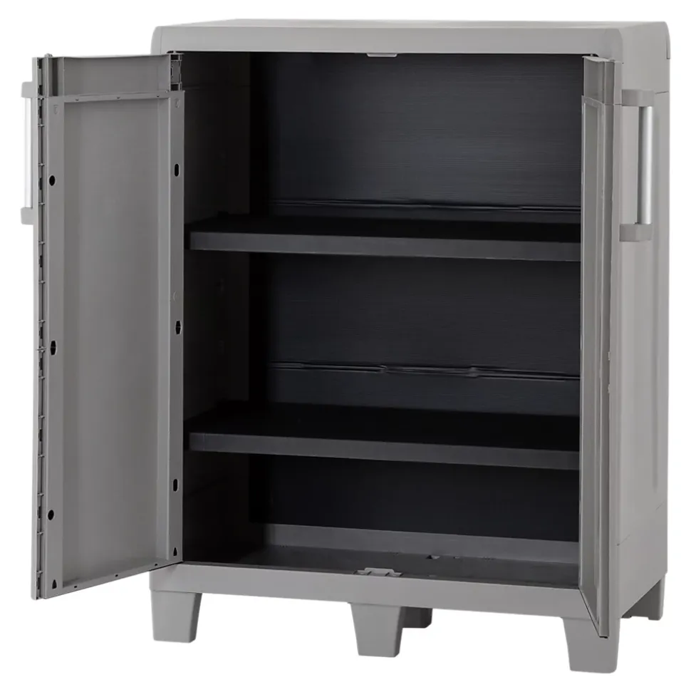 Armoire basse plastique 2 tablettes Major L.49 x H.101 x P.78 cm