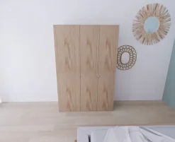 Armoire bicolore double penderie 2 tiroirs GoodHome Atomia H. 187,5 x L. 125 x P. 45 cm